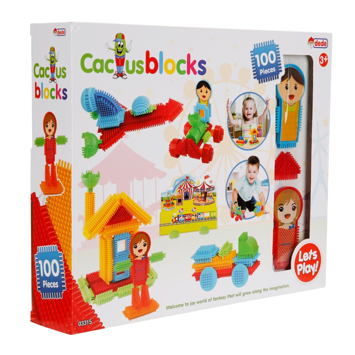 DEDE Set de constructie Cactus Blocks 100 piese