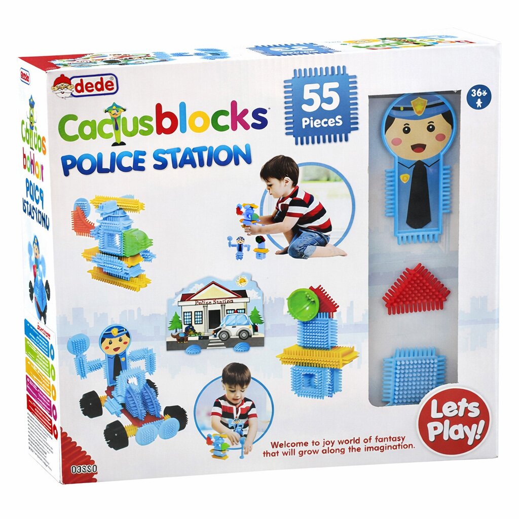 DEDE Set de constructie Cactus Blocks Statie de Politie 55 piese