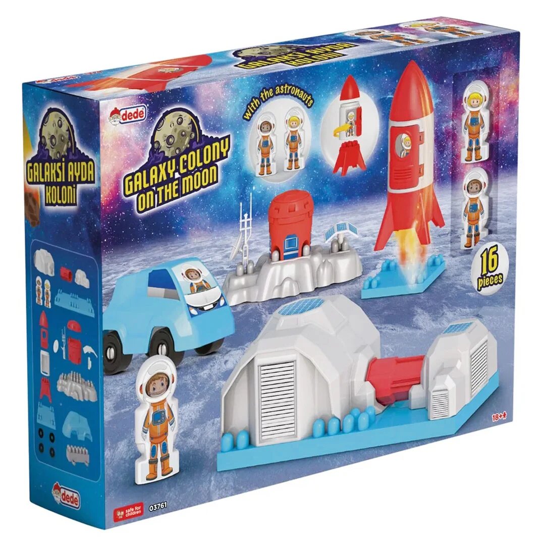 DEDE Set de constructie Galaxy Colony on the moon 16 piese