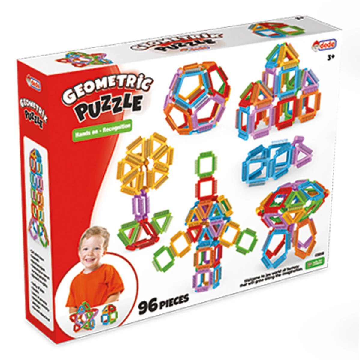 DEDE Set de constructie Geometric Puzzle 96 piese
