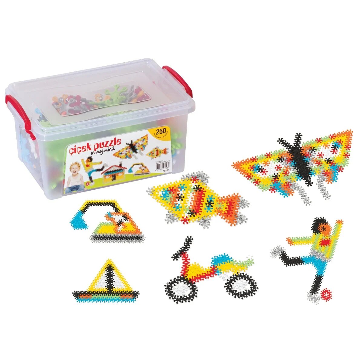 DEDE Set de constructie Mozaic cu flori 250 piese