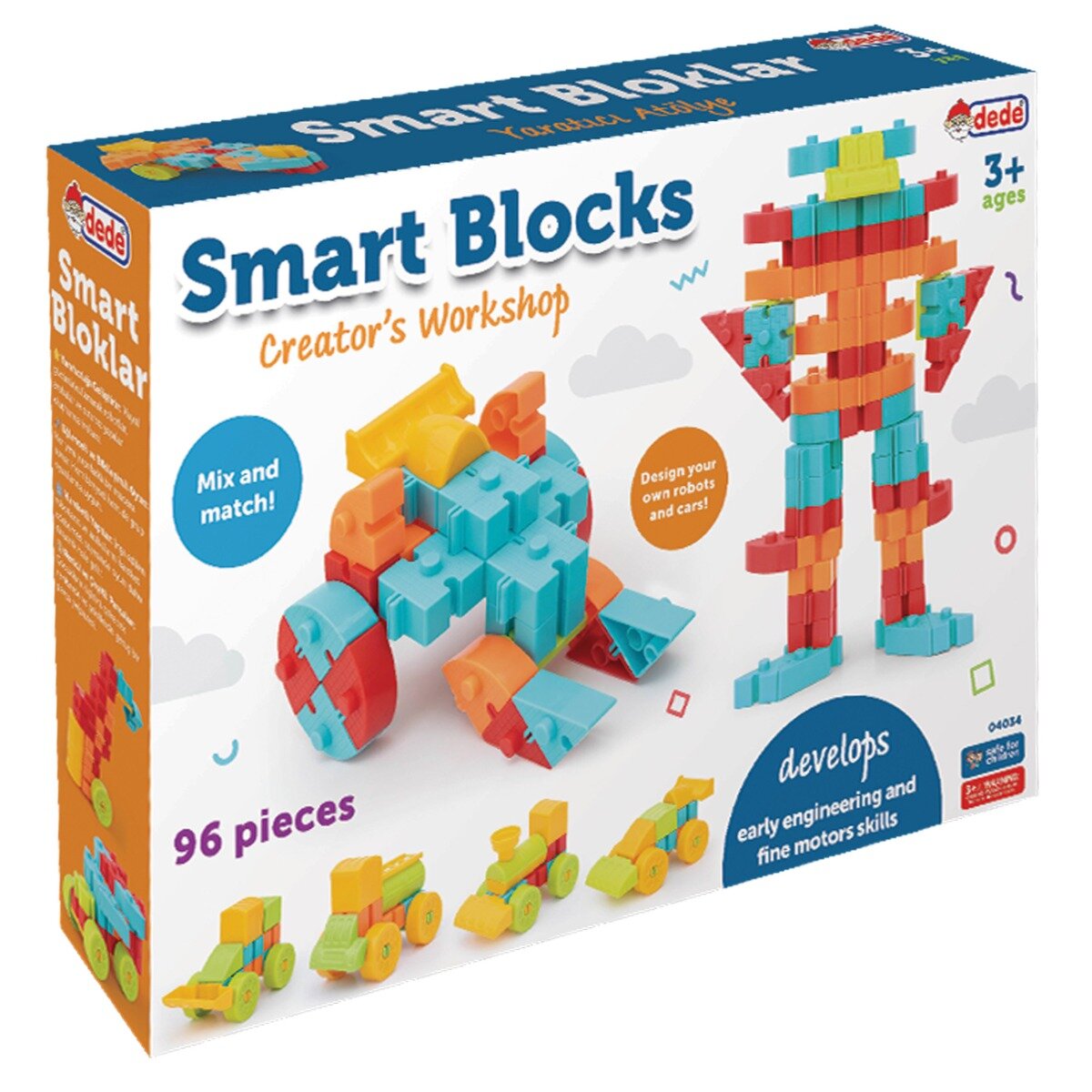 DEDE Set de constructie Smart Blocks 96 piese