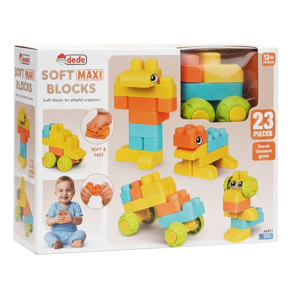 DEDE Set de constructie Soft Maxi Blocks 23 piese