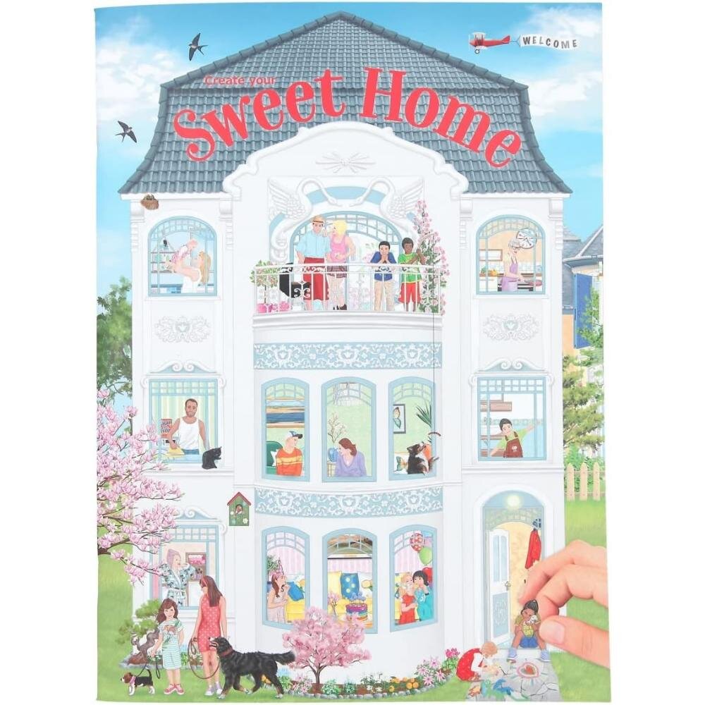 Depesche Carte de colorat si autocolante Trends Sweet Home