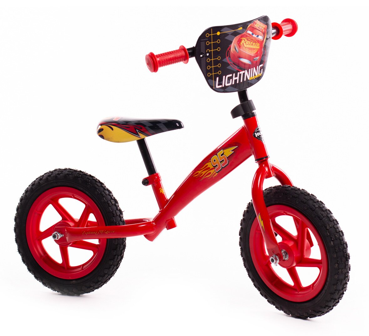 Disney Cars Bicicleta fara pedale Huffy Lightning McQueen 12 inch Rosu