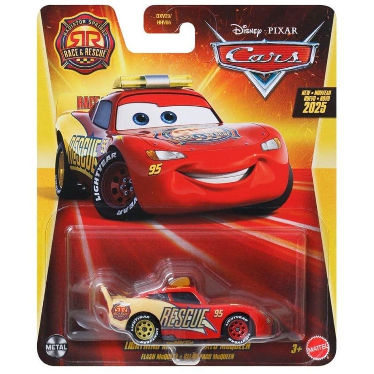 Disney Cars Masinuta din metal Race&Rescue Lightning McQueen JDG59