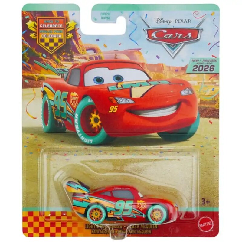Disney Cars Masinuta din metal Race To Celebrate Series Lightning McQueen JJW65