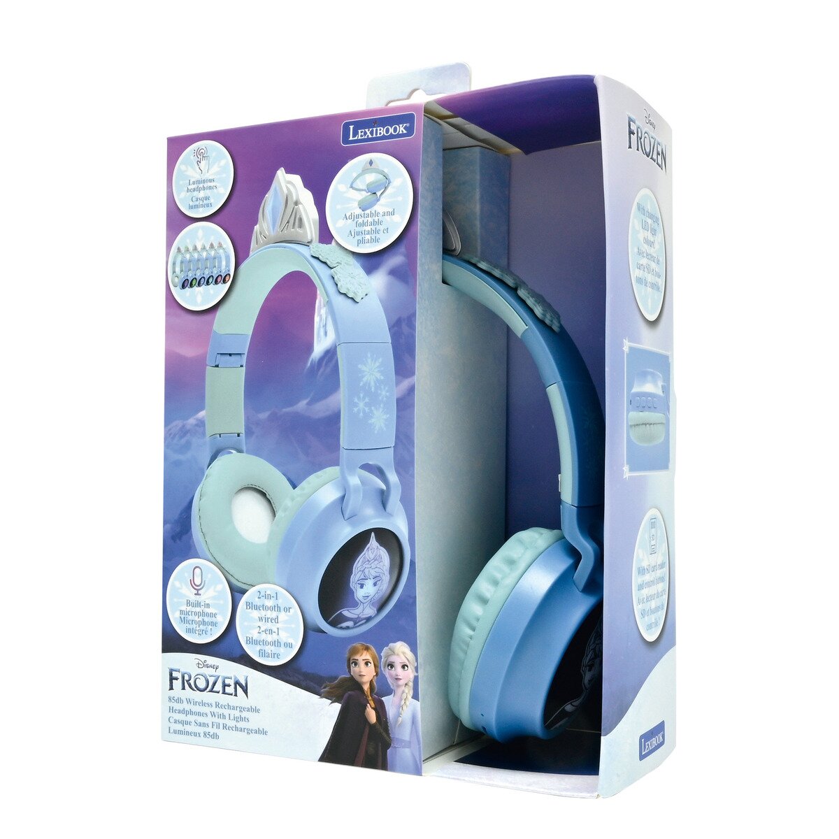 Disney Frozen Casti audio pliabile cu fir si Bluetooth Lexibook