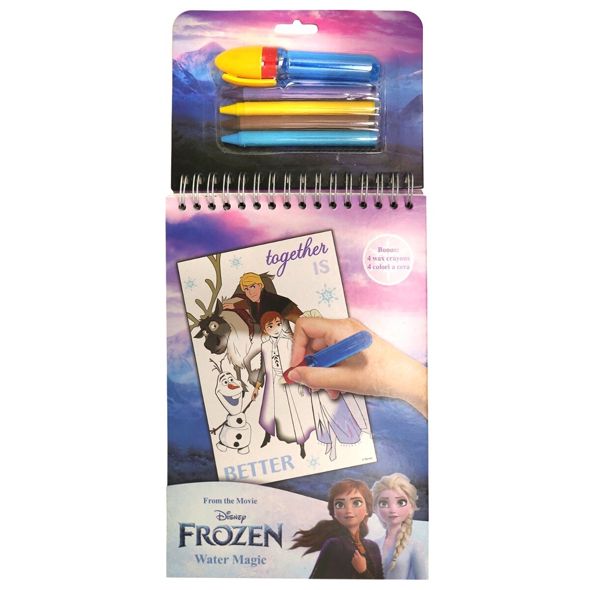 Disney Frozen Set pictura cu apa si 4 creioane cerate
