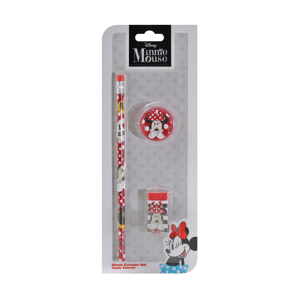 Disney Minnie Mouse Set instrumente de scris Minnie 3 buc