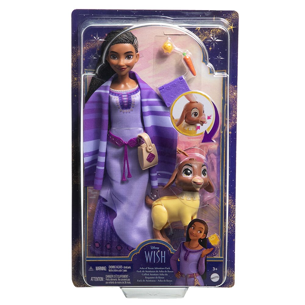 DISNEY Papusa Asha cu Valentino si accesorii Wish HPX25