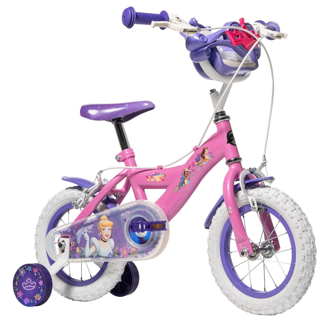 Disney Princess Bicicleta cu roti ajutatoare Huffy 12 inch Roz