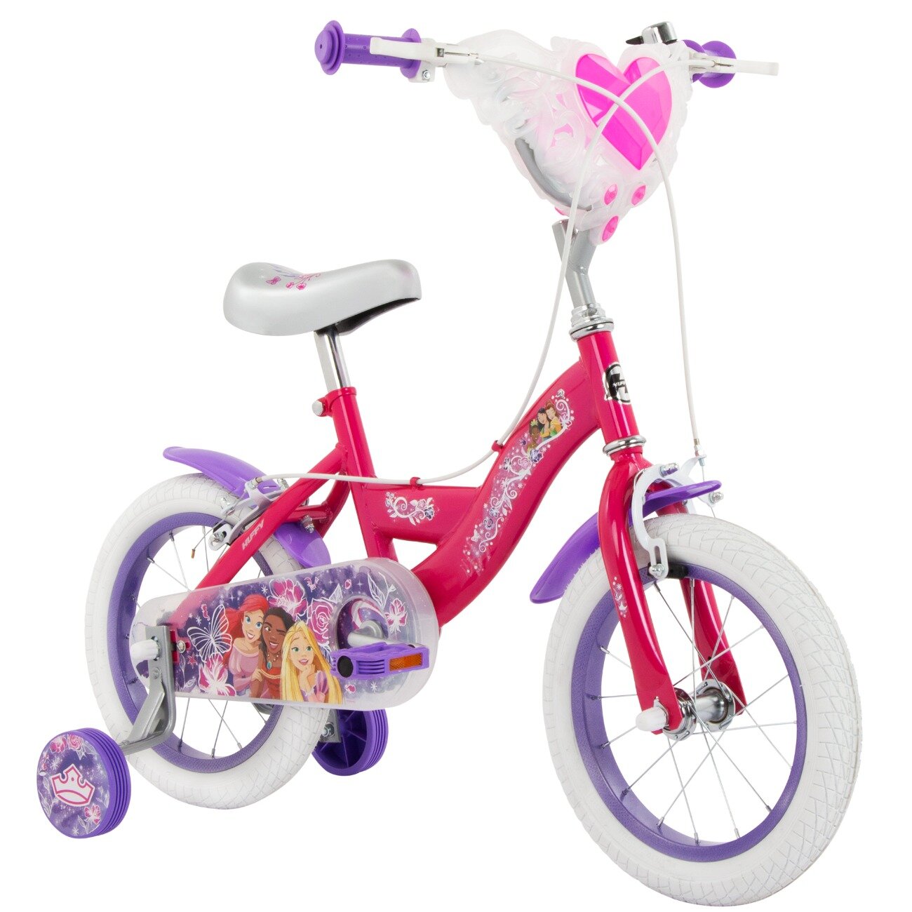 Disney Princess Bicicleta cu roti ajutatoare Huffy 14 inch Roz
