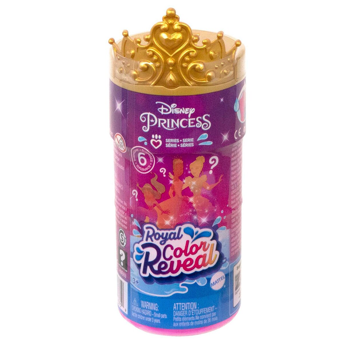 Disney Princess Papusa cu 6 surprize Royal Color Reveal HMB69