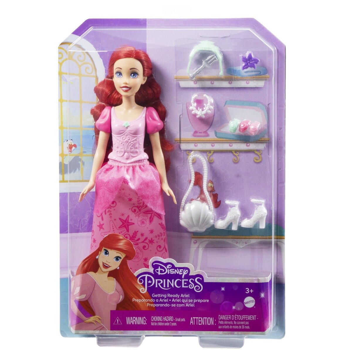 Disney Princess Papusa cu accesorii Ariel HLX34