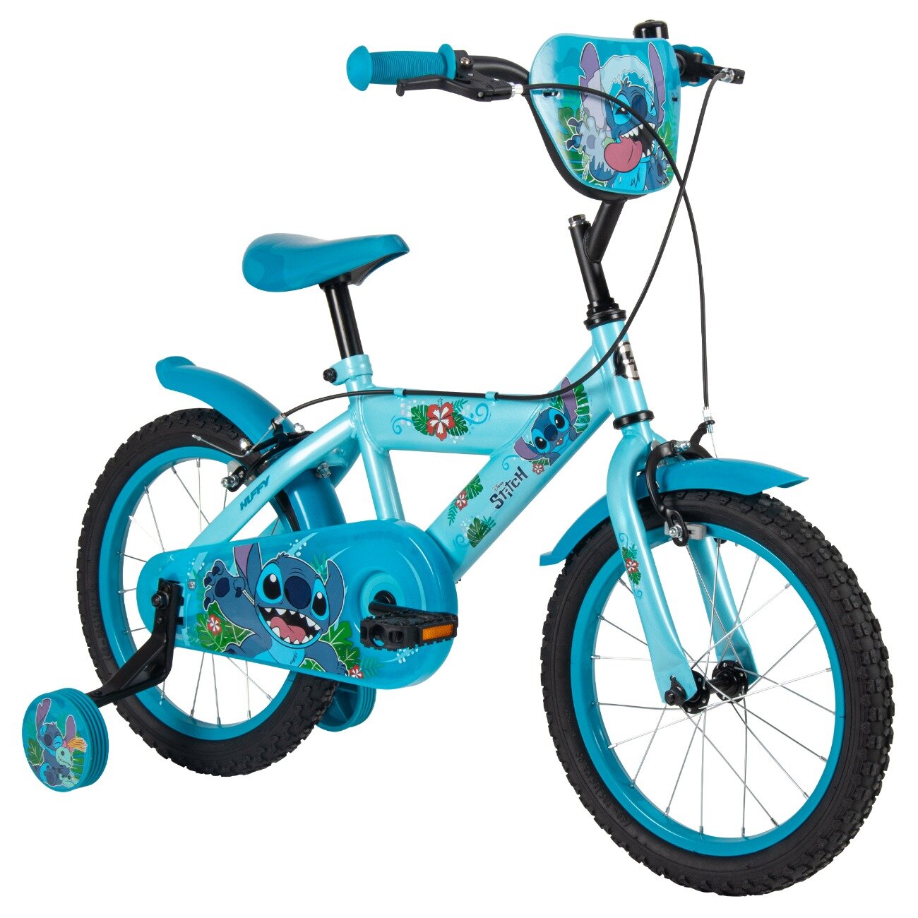 Disney Stitch Bicicleta cu roti ajutatoare Huffy 16 inch Blue