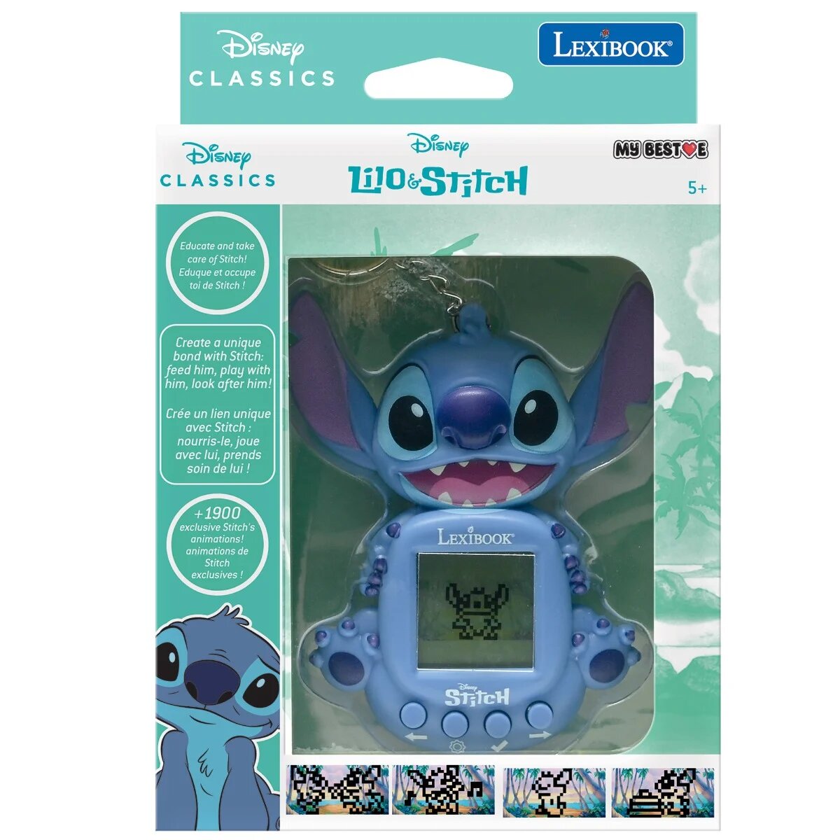 Disney Stitch Mini consola cu 3 jocuri Lexibook My Best-E