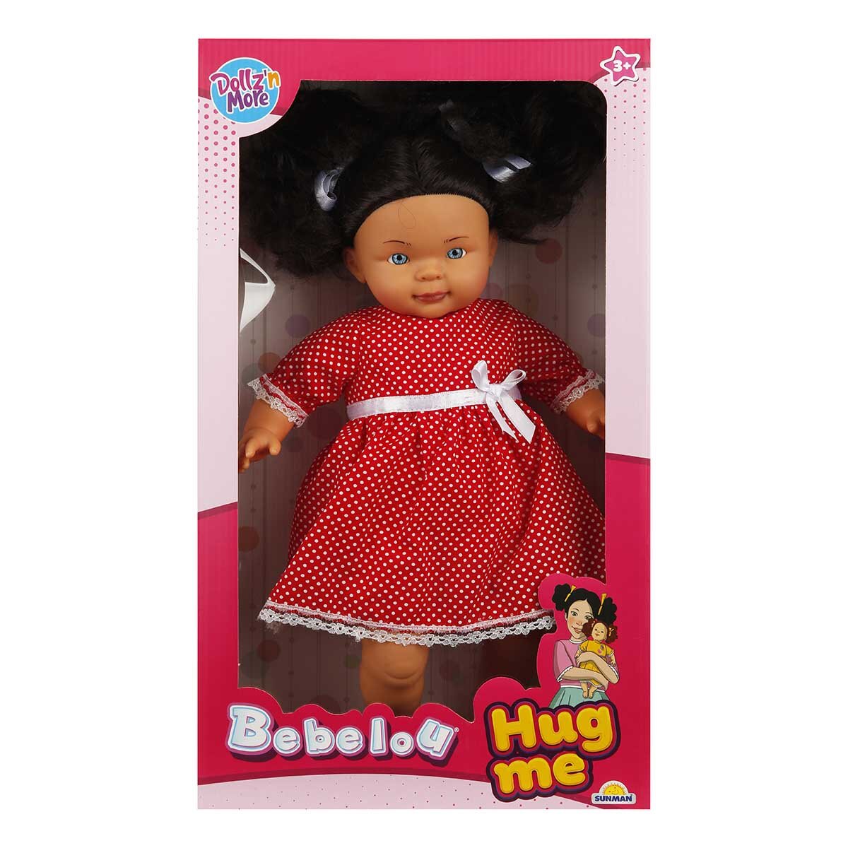 Dollz'n More Papusa Bebelou cu par brunet Dollz n More Hug me 40 cm