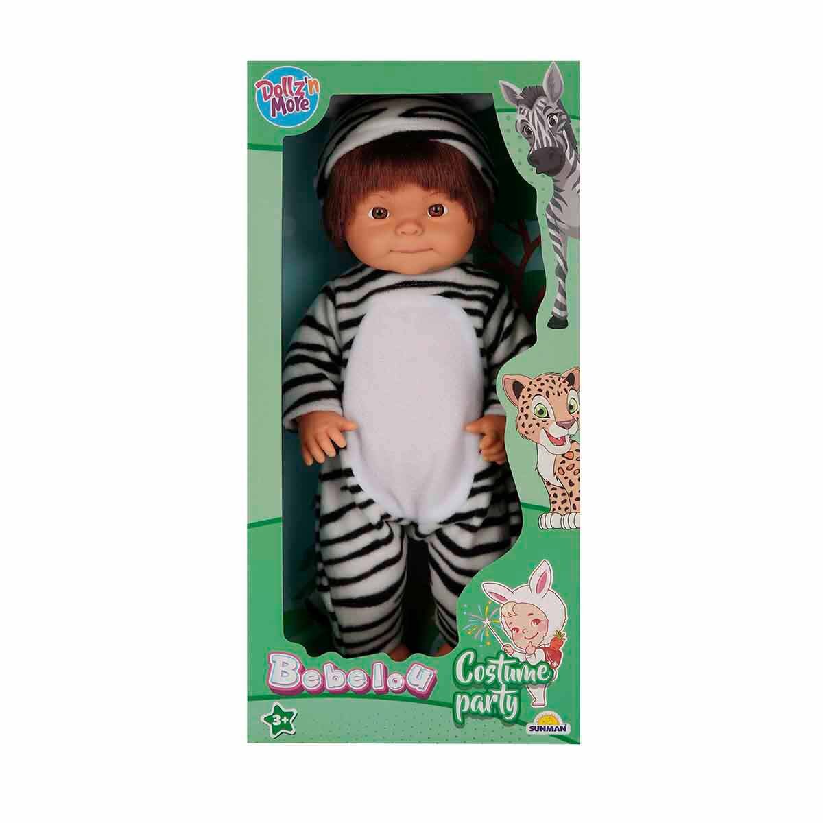 Dollz'n More Papusa Bebelou in costum de zebra Dollz n More 40 cm