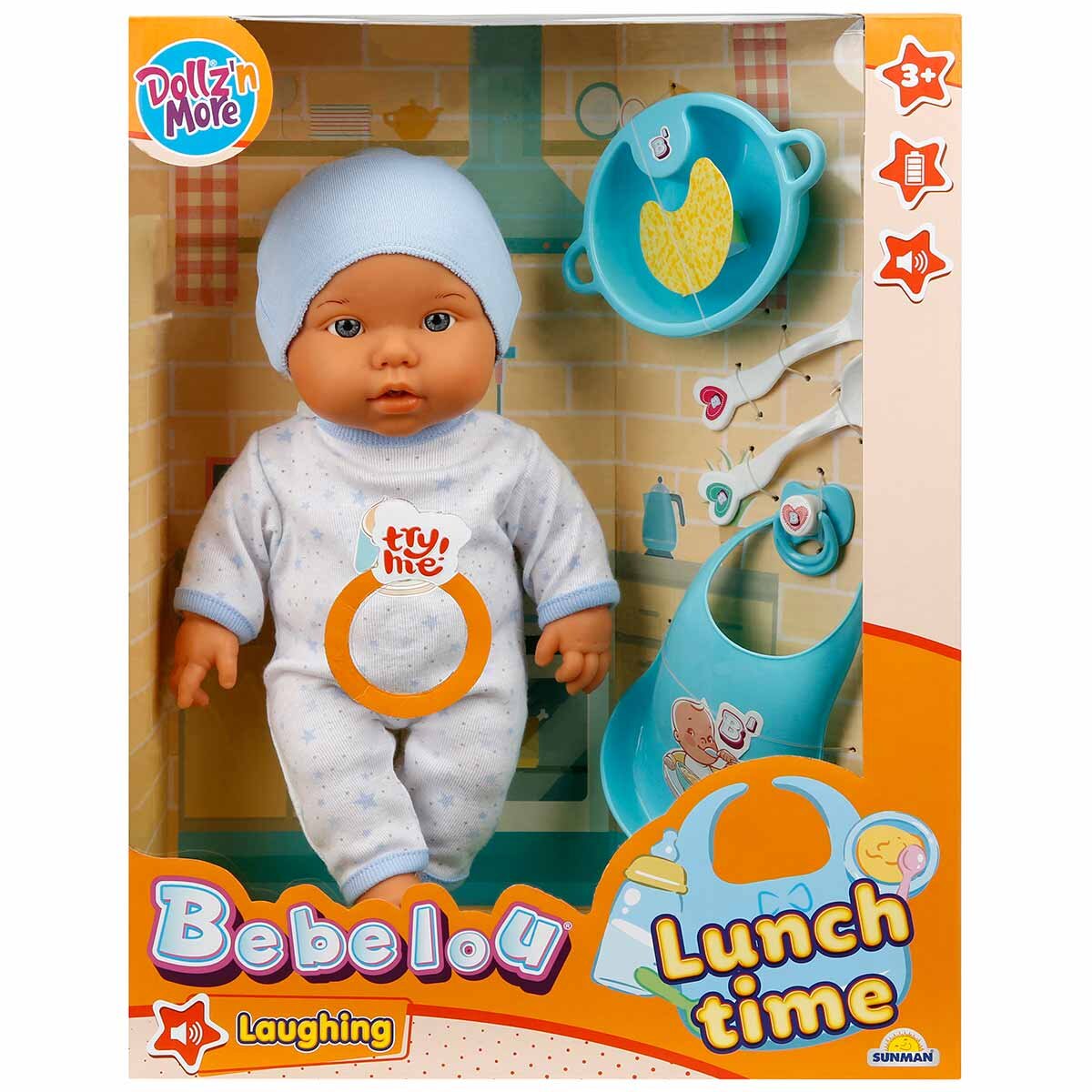 Dollz'n More Papusa Bebelou la masa Dollz n More Albastru 35 cm