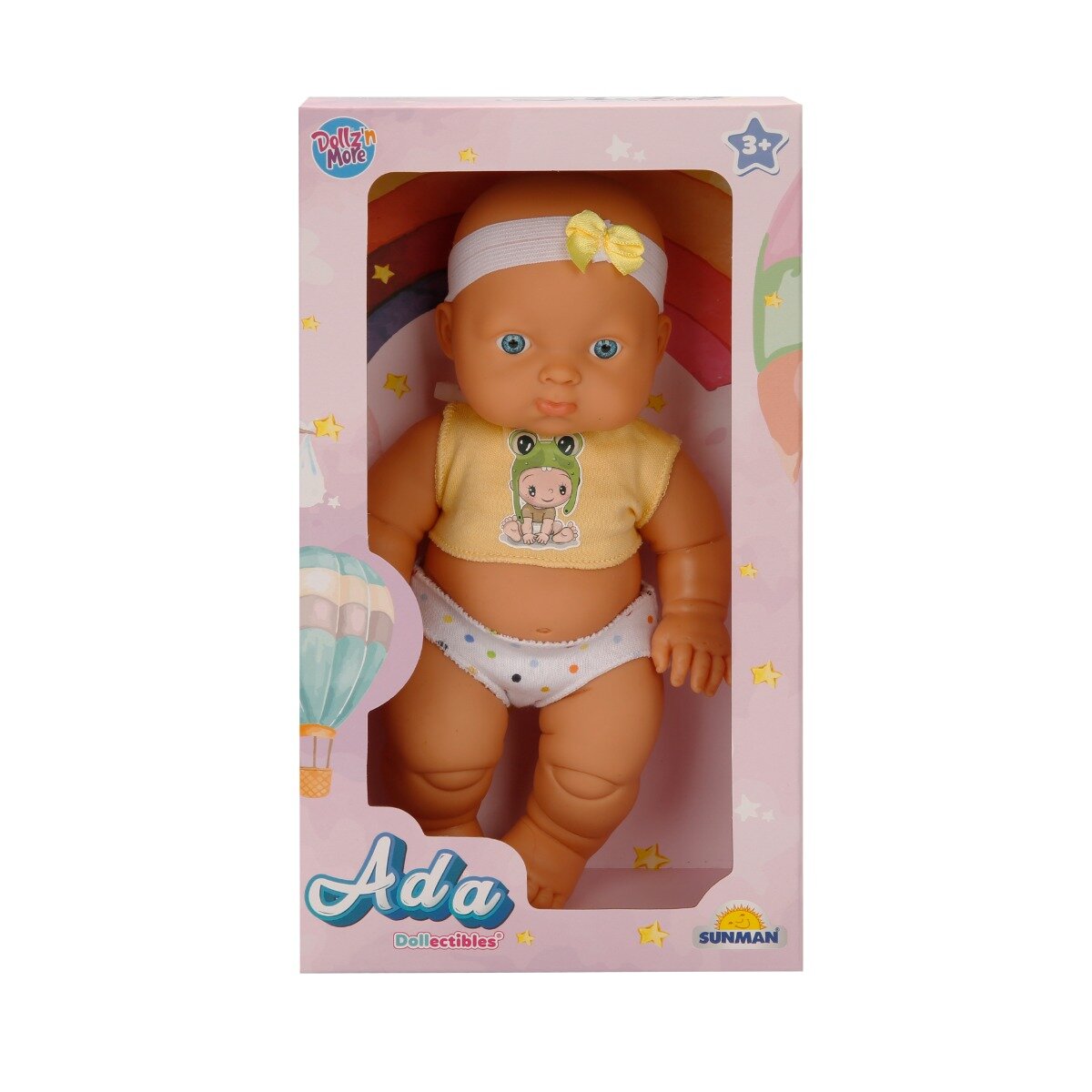 Dollz'n More Papusa bebelus Ada Dollz n More galben 23 cm