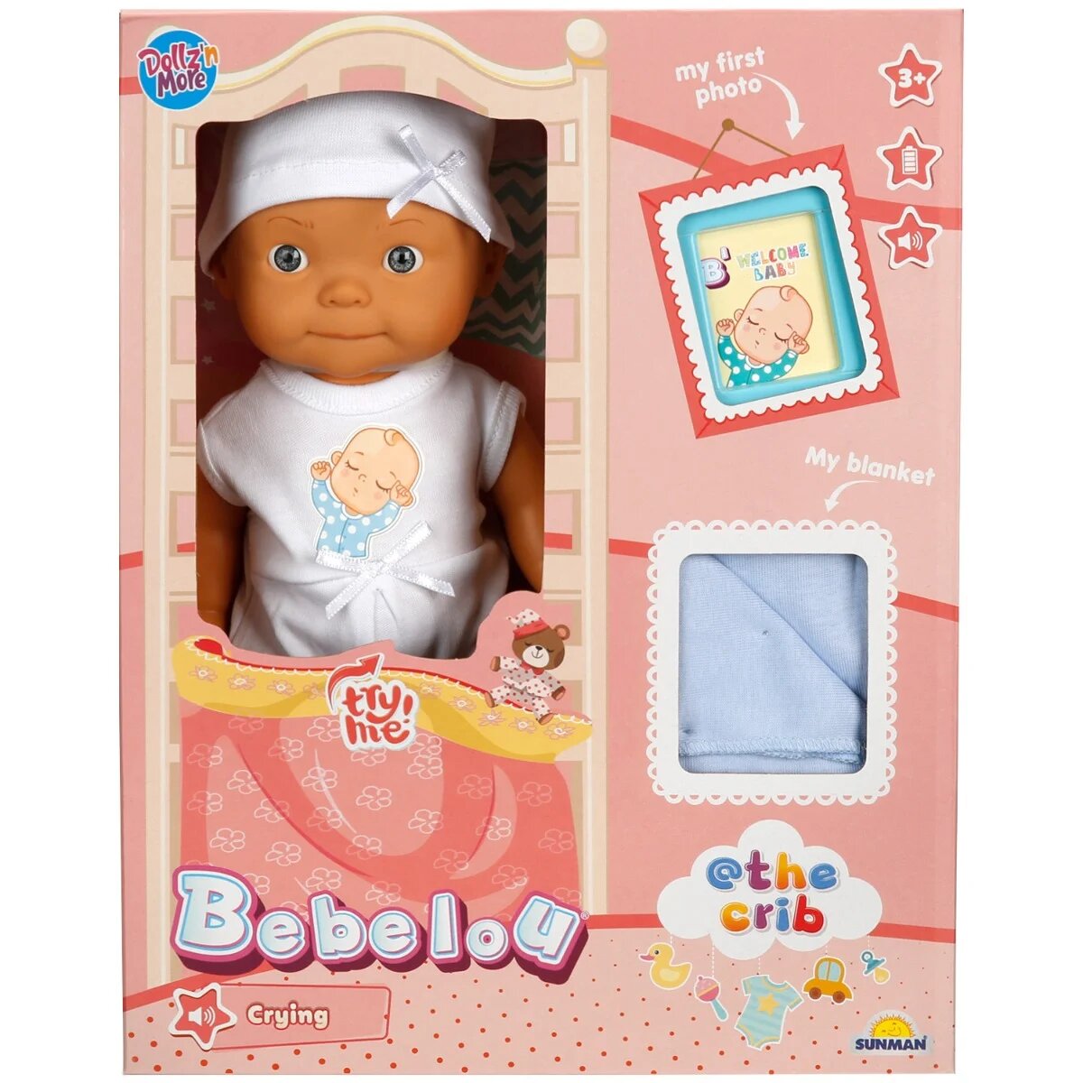Dollz'n More Papusa bebelus Dollz n More Bebelou Welcome Baby 30 cm Albastru