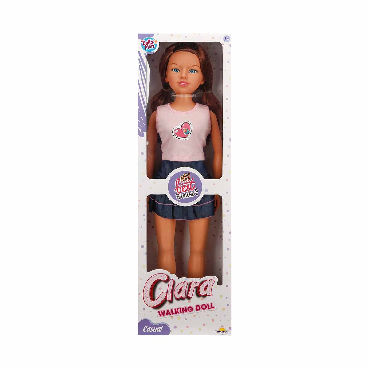 Dollz'n More Papusa Clara in tinuta casual Dollz n More cu fusta 80 cm