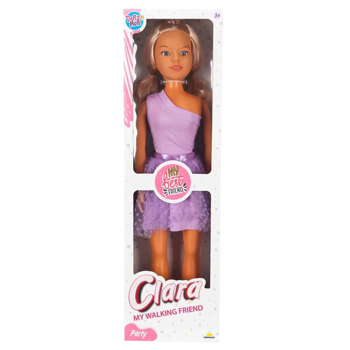 Dollz'n More Papusa Clara in tinuta de petrecere Dollz n More cu rochie mov 80 cm