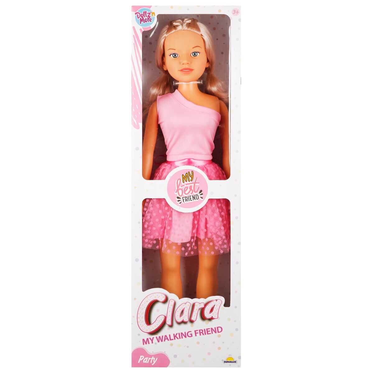 Dollz'n More Papusa Clara in tinuta de petrecere Dollz n More cu rochie roz 80 cm