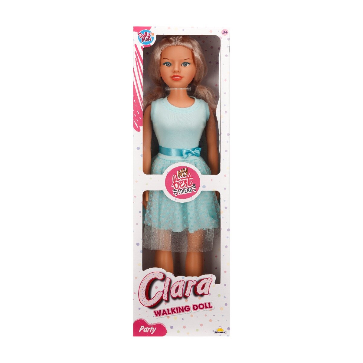 Dollz'n More Papusa Clara in tinuta de petrecere Dollz n More cu rochie verde 80 cm