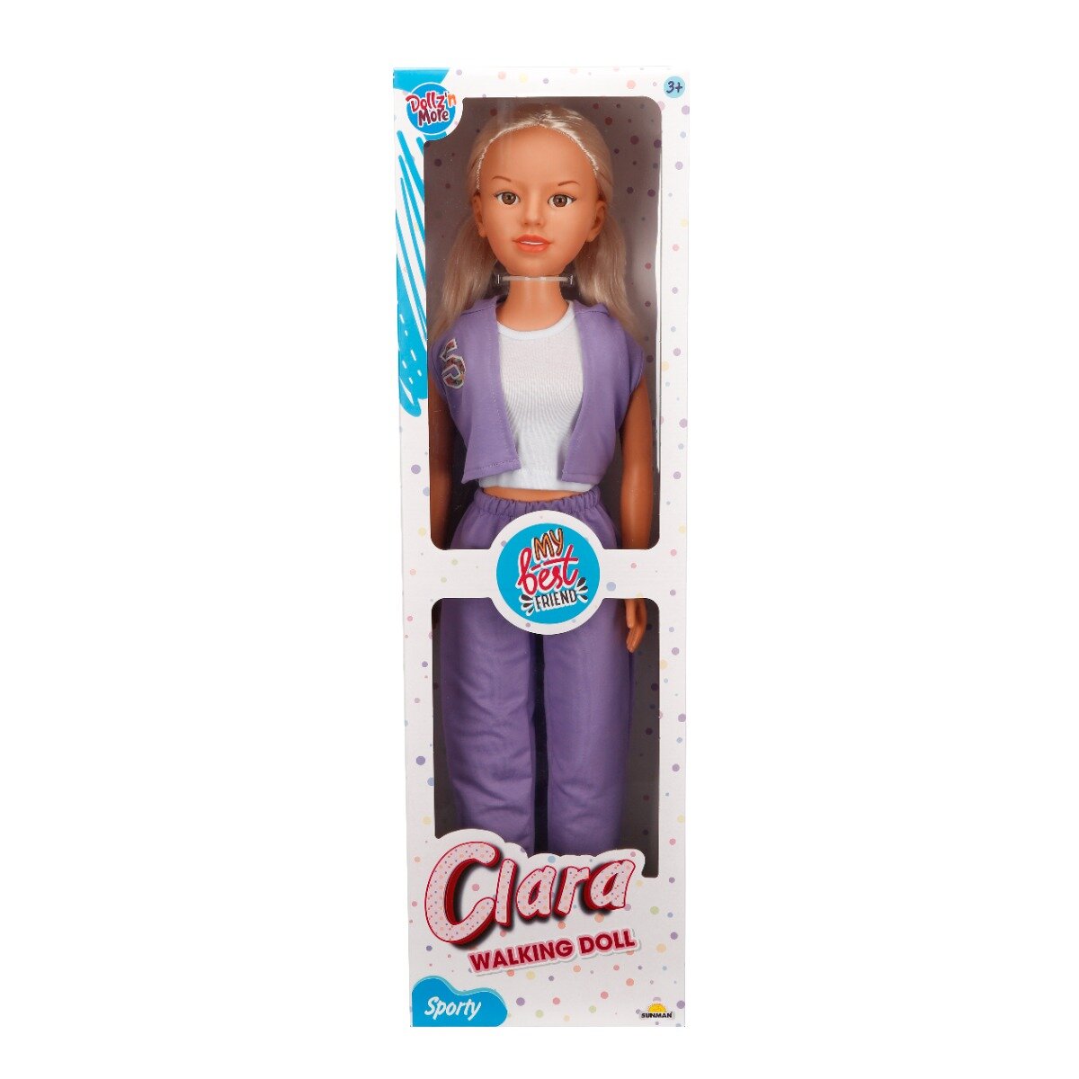 Dollz'n More Papusa Clara in tinuta sportiva Dollz n More Violet 80 cm