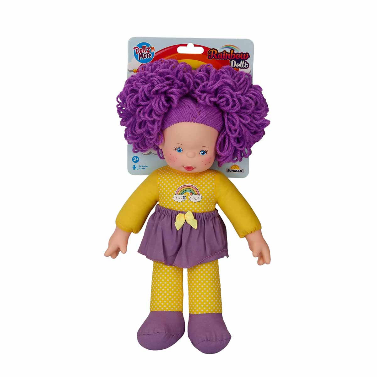 Dollz'n More Papusa cu par violet Dollz n More Rainbow 35 cm