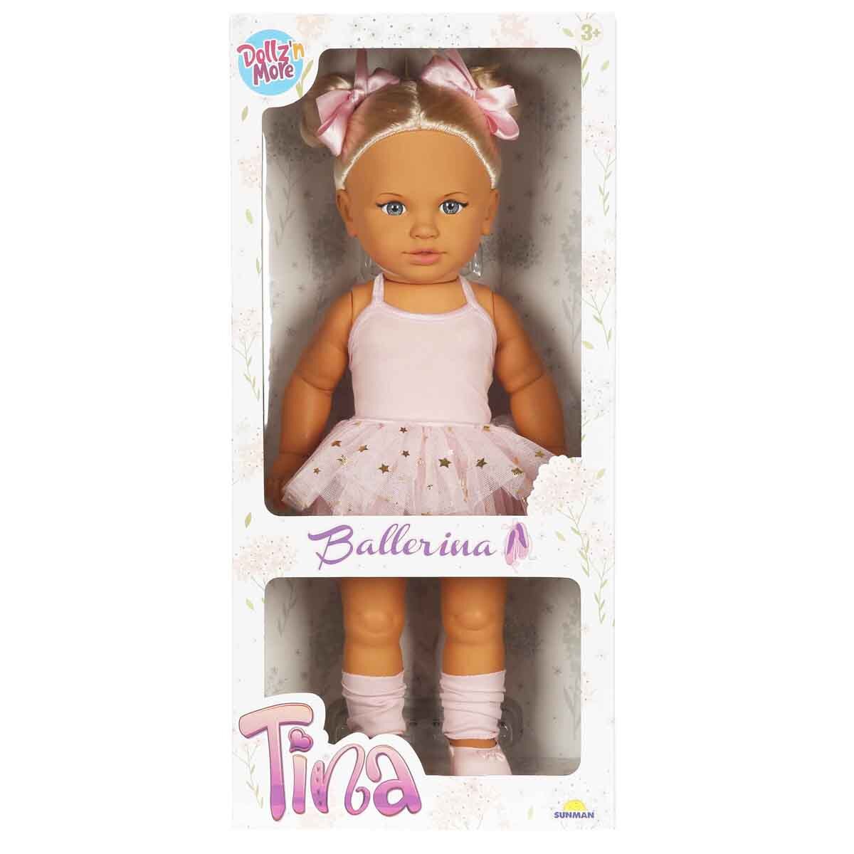Dollz'n More Papusa Dollz And More Tina balerina Roz deschis 45 cm