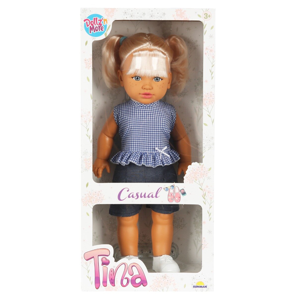 Dollz'n More Papusa Dollz And More Tina in tinuta casual Albastru 45 cm