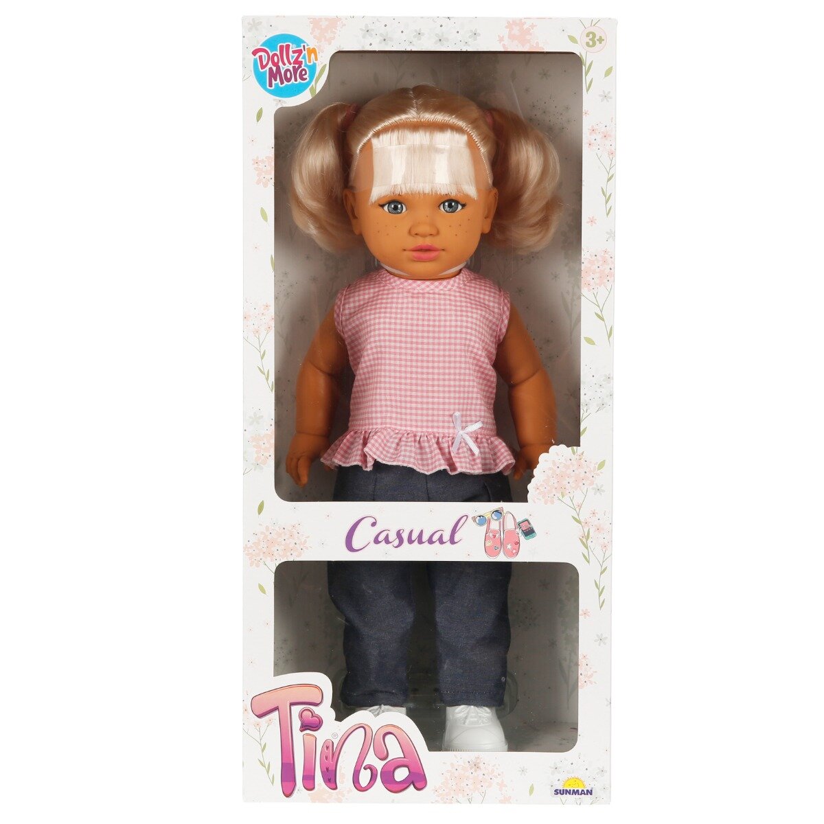 Dollz'n More Papusa Dollz And More Tina in tinuta casual Roz 45 cm