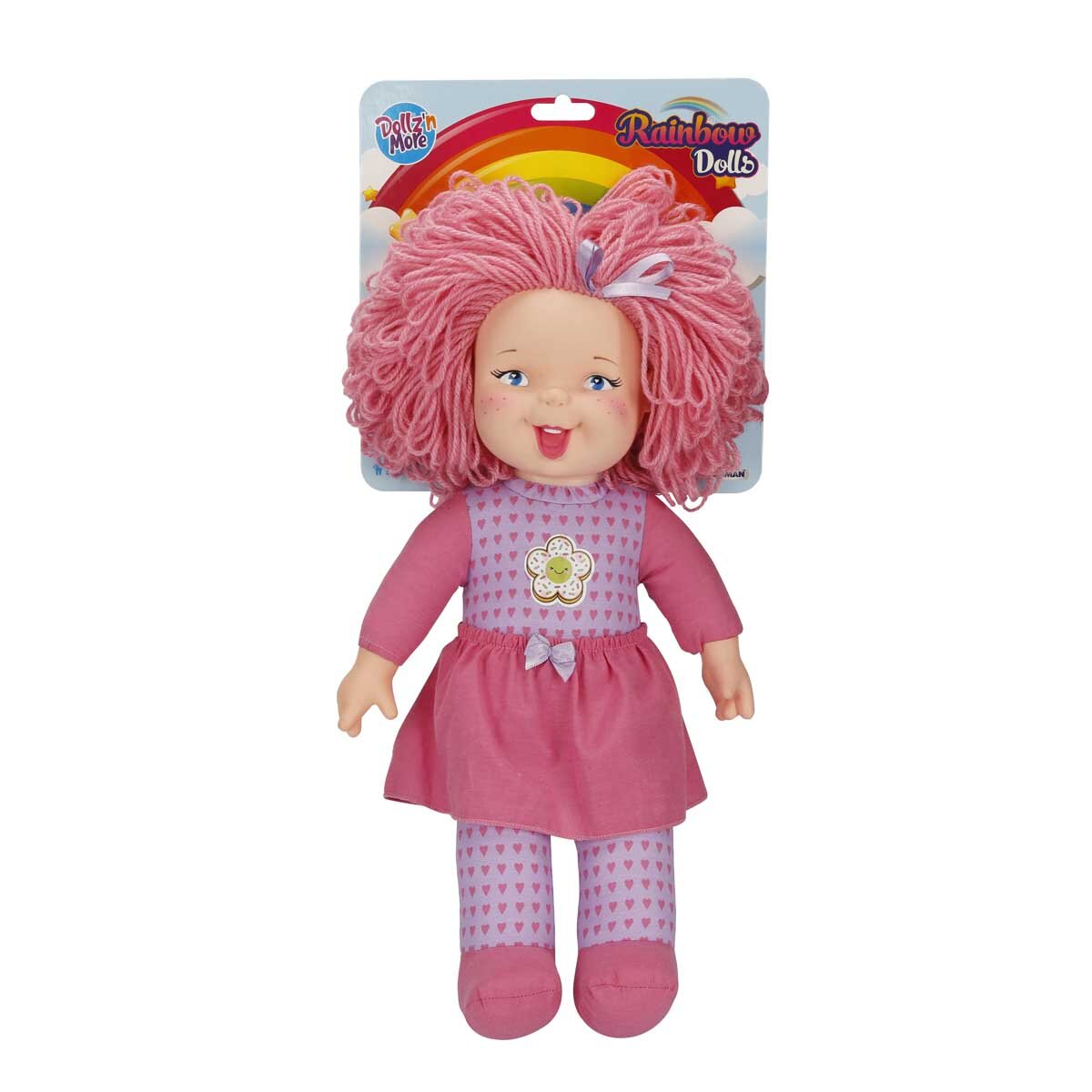 Dollz'n More Papusa Rainbow Dolls Dollz n More cu par roz deschis 45 cm