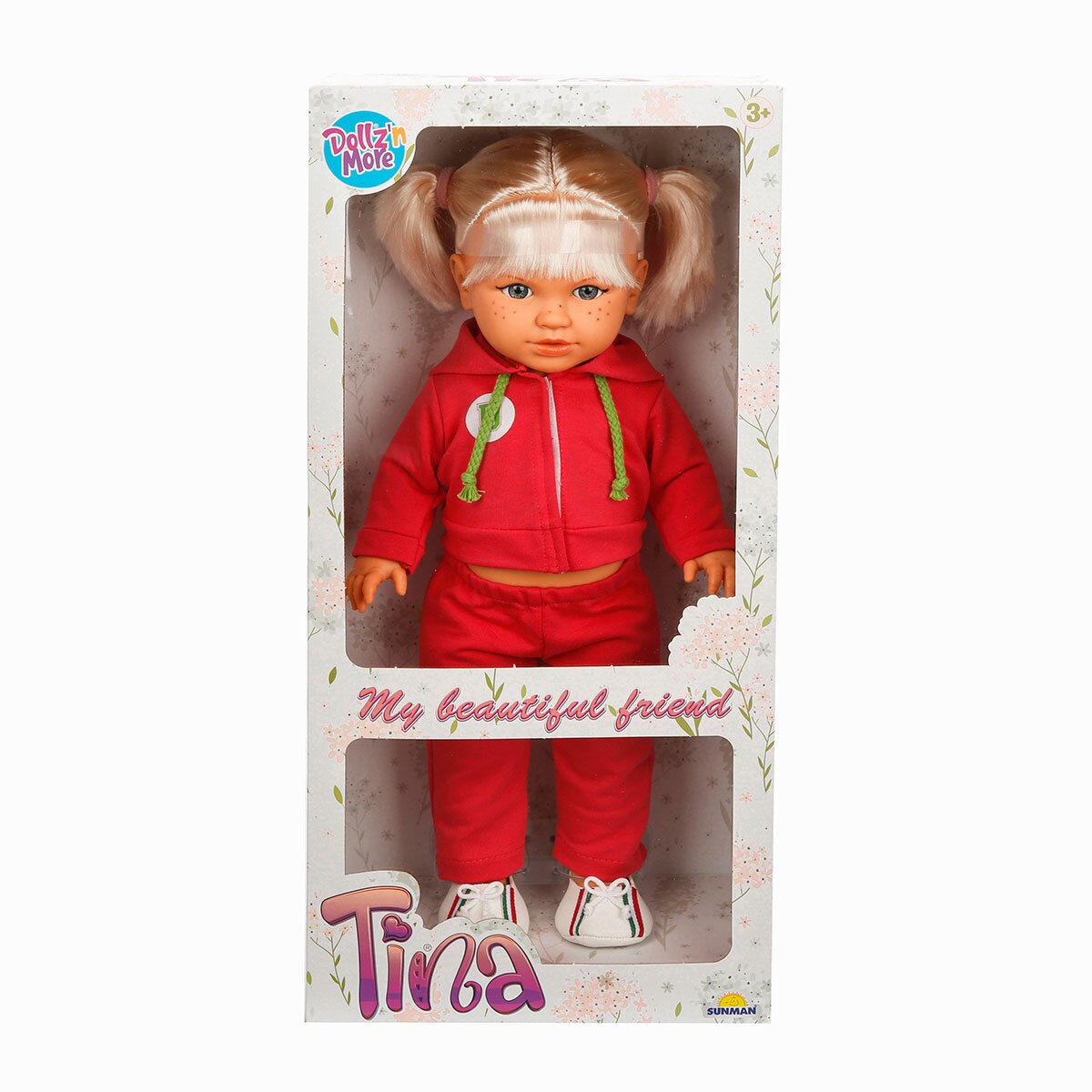 Dollz'n More Papusa Tina in tinuta sportiva Dollz n More Rosu 45 cm