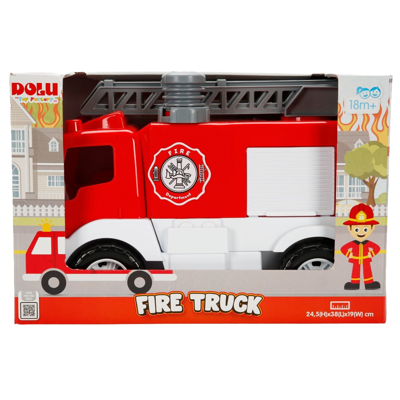 DOLU Camion de pompieri Rosu 38 cm