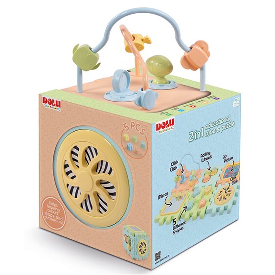 DOLU Cub 2 in 1 cu activitati Pastel
