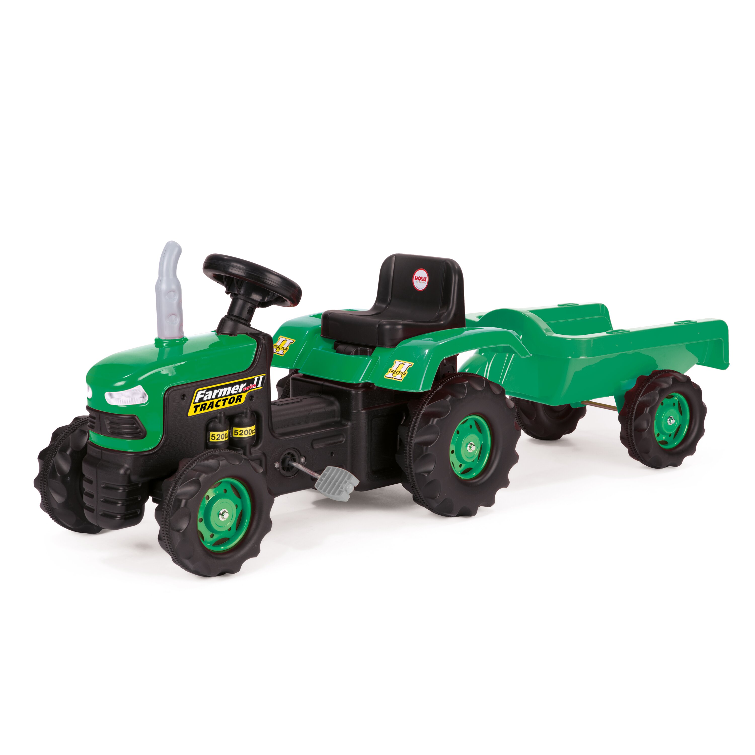 DOLU Masinuta cu pedale - Tractor cu remorca