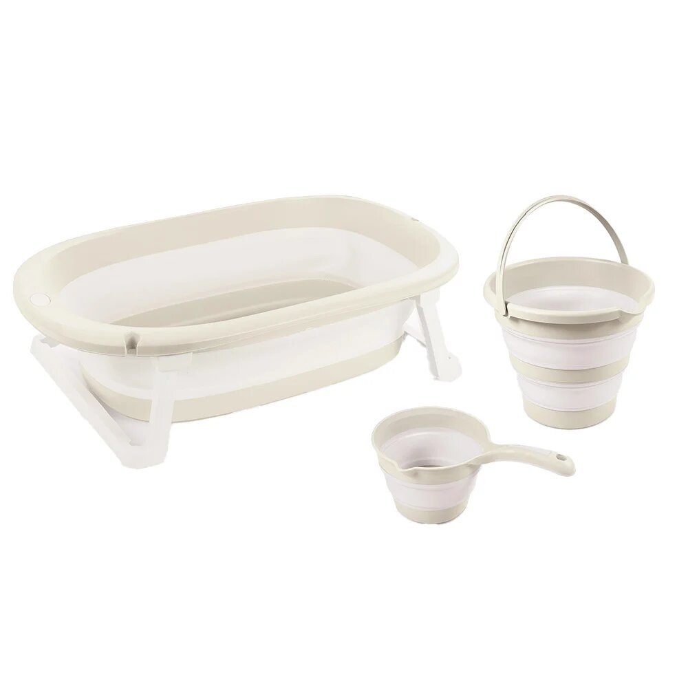 DOLU Set cadita pliabila cu accesorii Nuve Bej