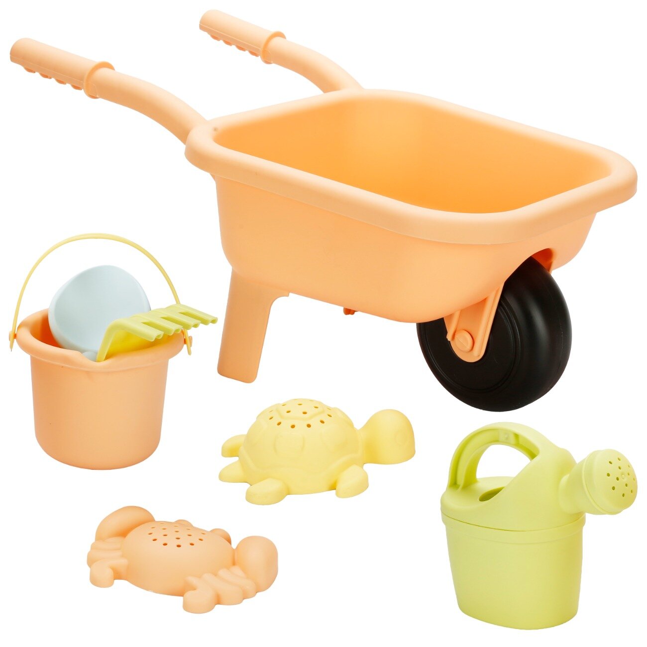 DOLU Set de plaja cu roaba si accesorii Portocaliu