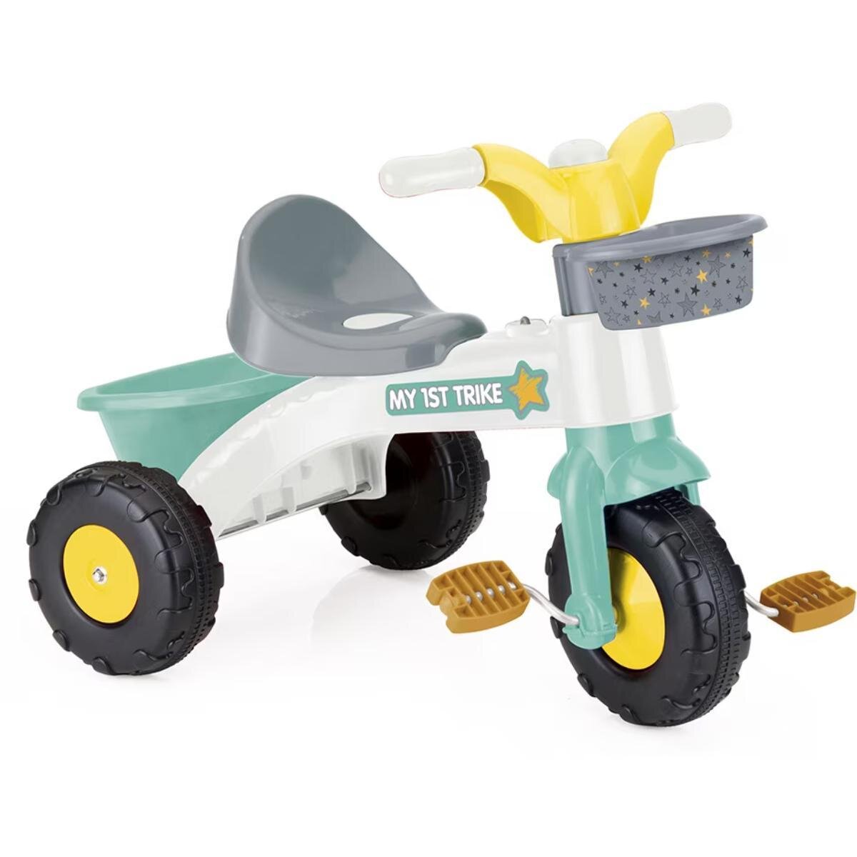 DOLU Tricicleta cu pedale si cos My First Trike Pastel