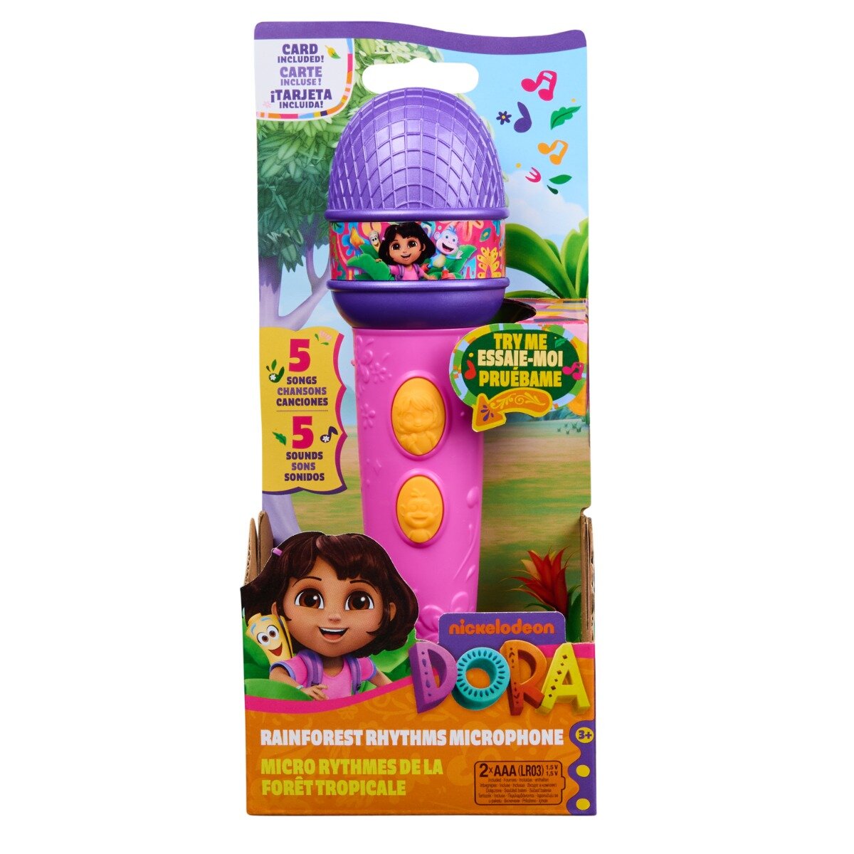 Dora Exploratoarea Microfon cu 5 cantece Rainforest Rhythms 20 cm 6074991