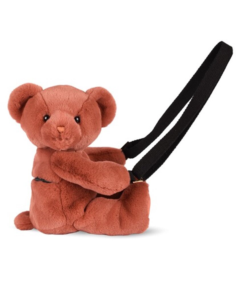 Doudou et Compagnie Jucarie de plus Doudou Ursulet geanta crossbody Teracota 30 cm