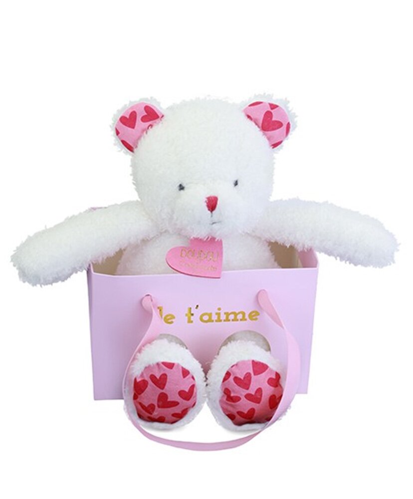 Doudou et Compagnie Jucarie de plus in punga cadou Doudou Ursulet Te iubesc 25 cm