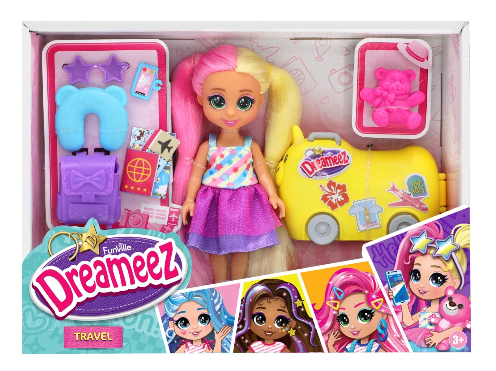 Dreameez Papusa cu accesorii de voiaj Travel