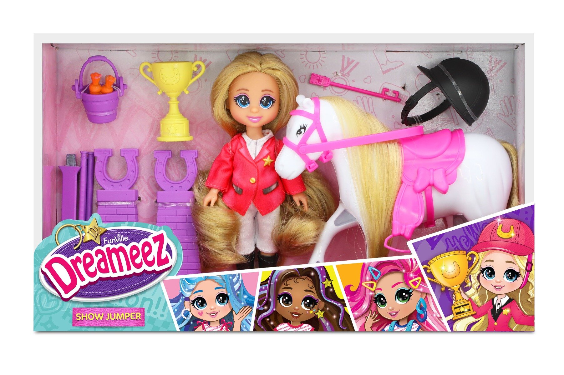 Dreameez Papusa cu accesorii pentru calarie Show Jumper