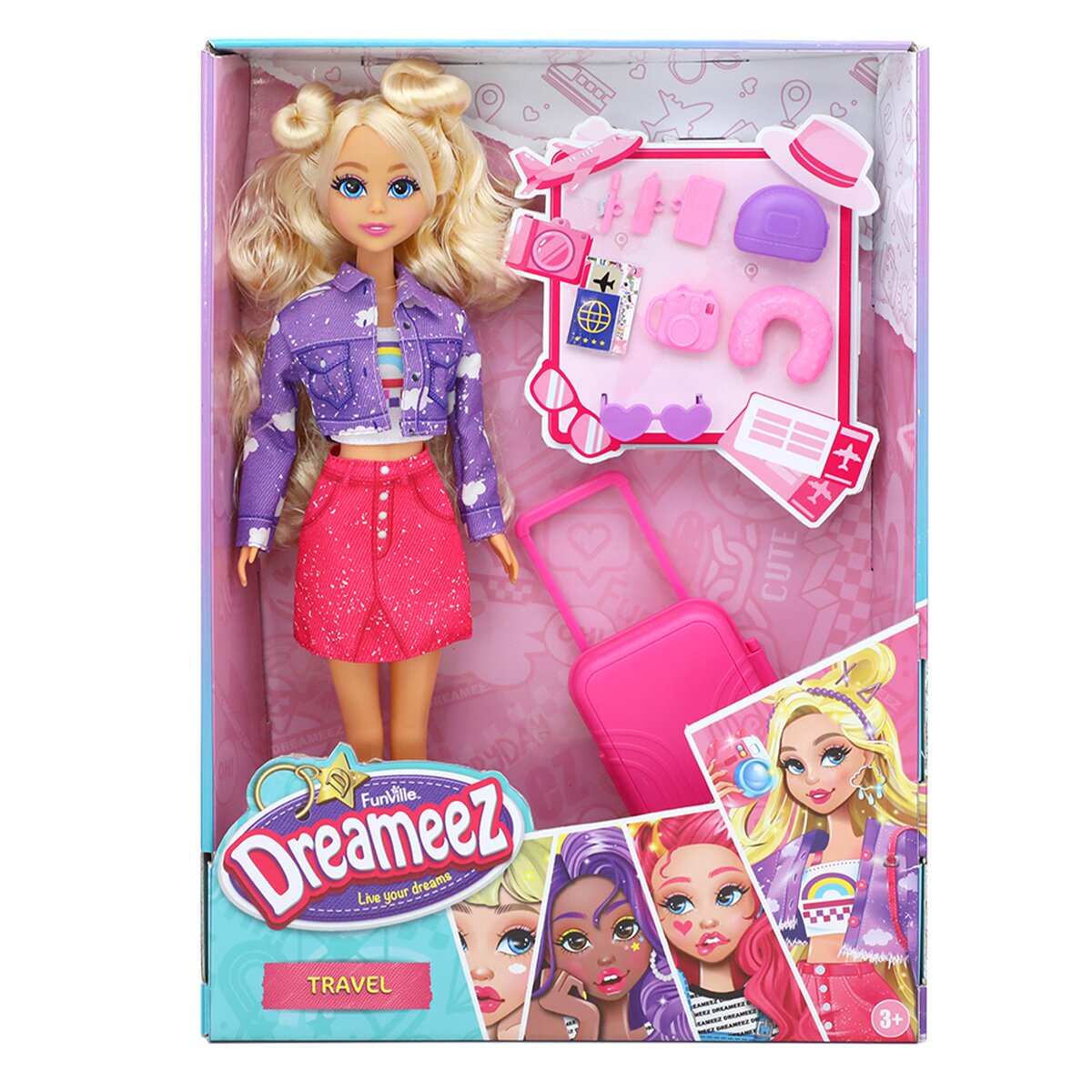 Dreameez Papusa cu set de calatorie