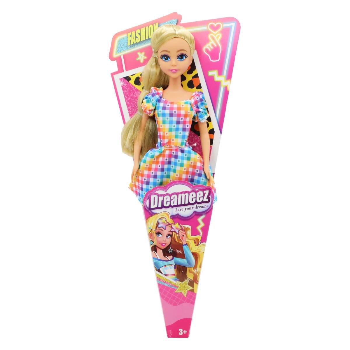Dreameez Papusa fashion cu par blond inchis 33 cm